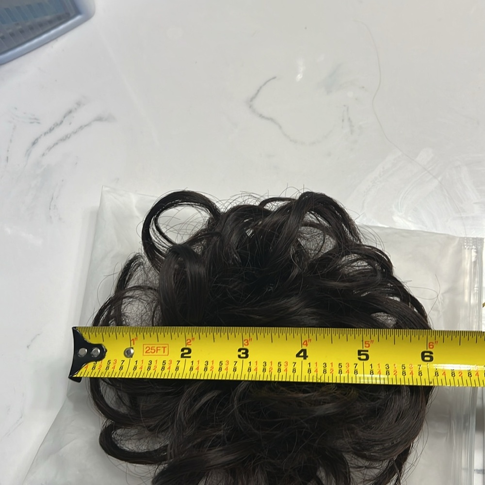 Womens messy bun in black - Picture 5 of 8